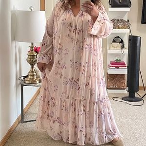 H&M plus size floral maxi dress